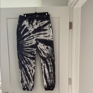 Zella Grey and White Tie-Dye Joggers Relaxed Fit